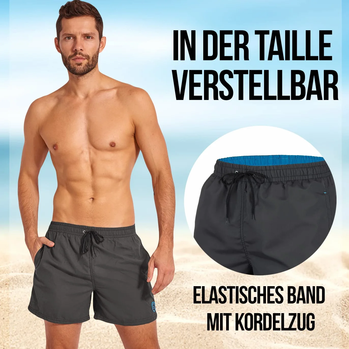 Zagano Costume da bagno uomo ragazzo pantaloncini nuoto sportivi asciugatura rapida taglie S-6XL