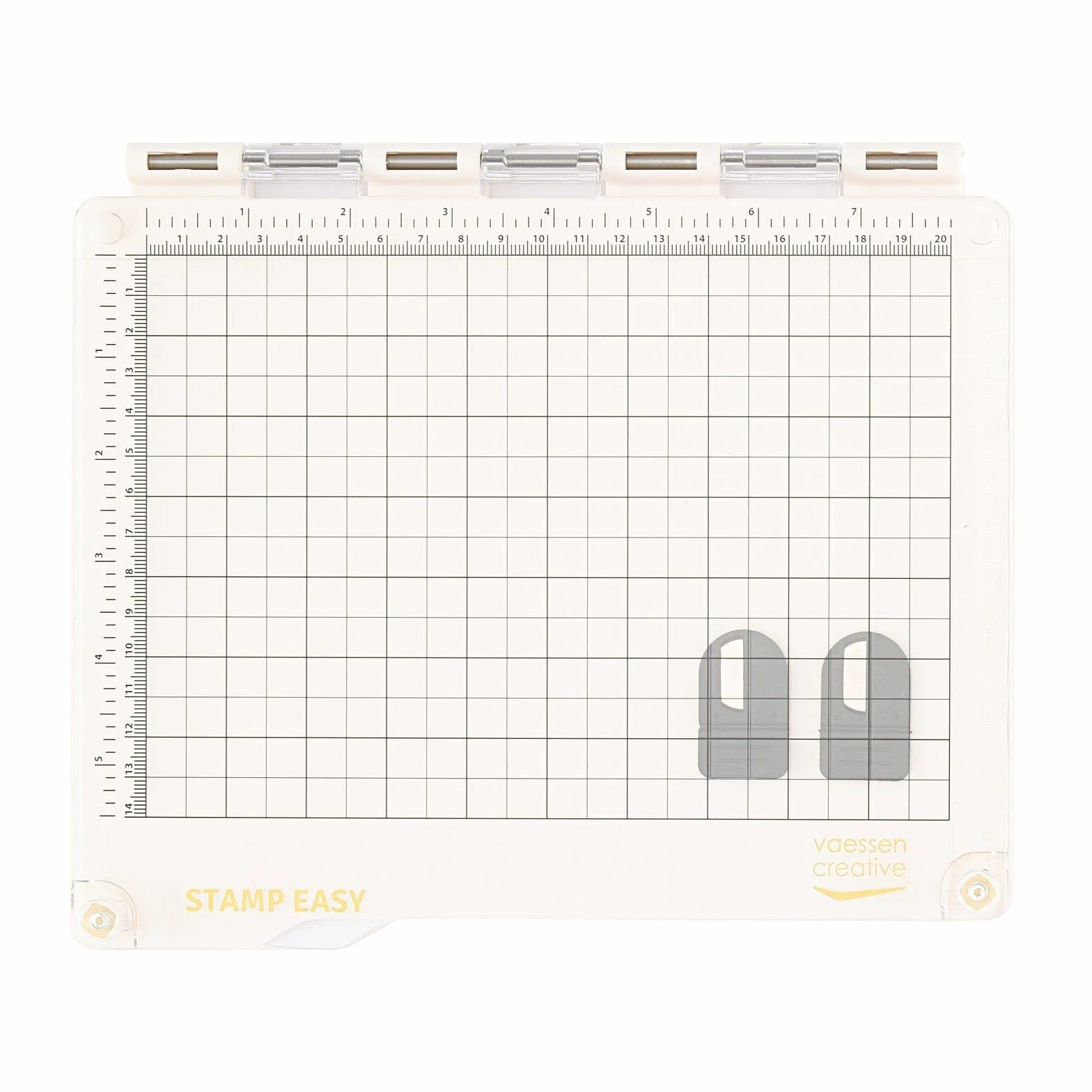 Vaessen Creative 2137-033 Piattaforma per Stampo, Bianco/Trasparente, 23.5x20.5x1.8 cm