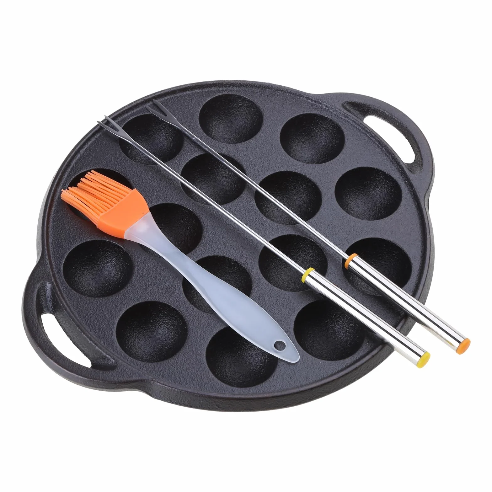 Polpi Takoyaki Pan Ghisa 15 fori Stampo Maker