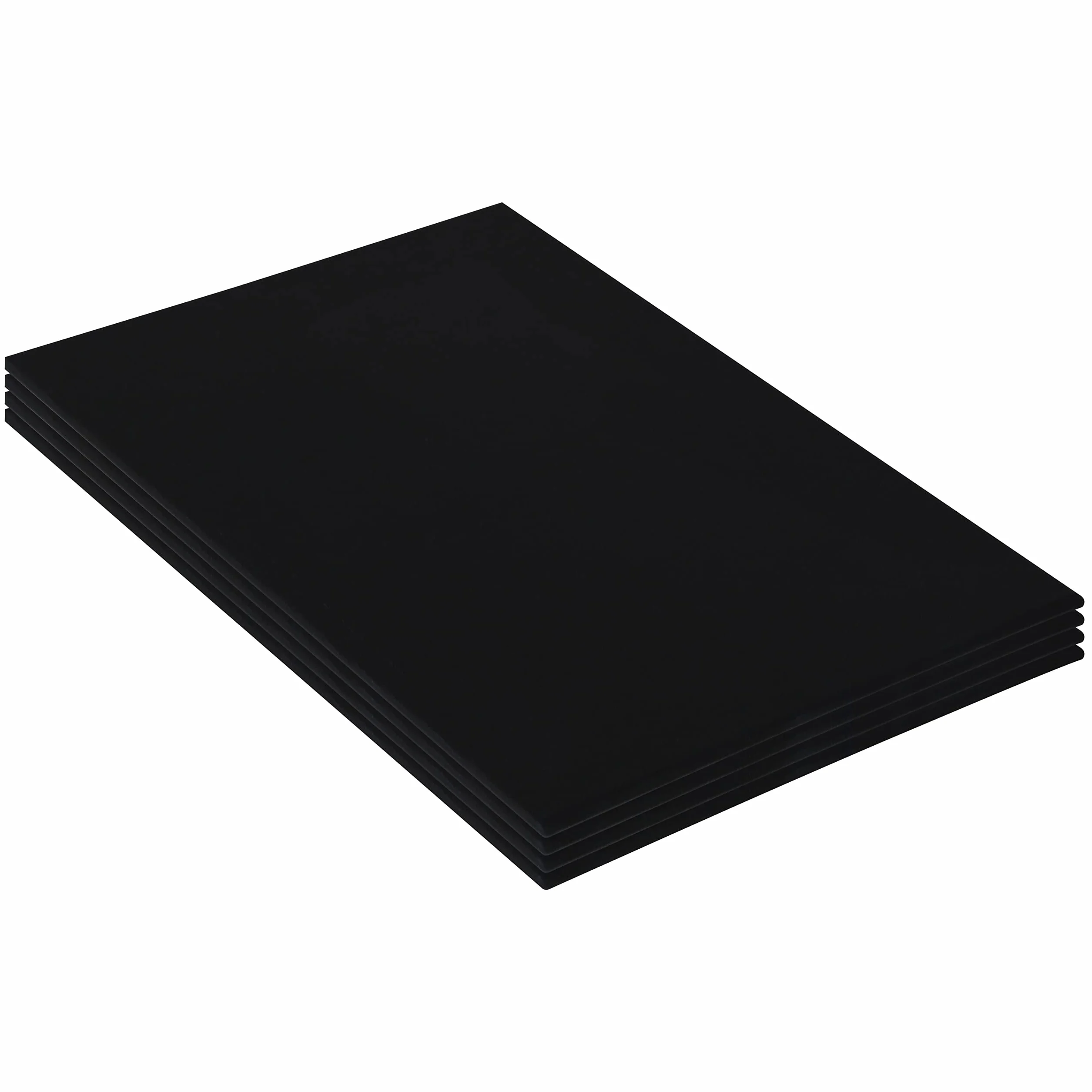 Belle Vous Confezione da 4 Tela per Dipingere Nere 40 x 50 cm Pannelli Tela Pre-Tesa per Pittura ad Olio e Acrilico
