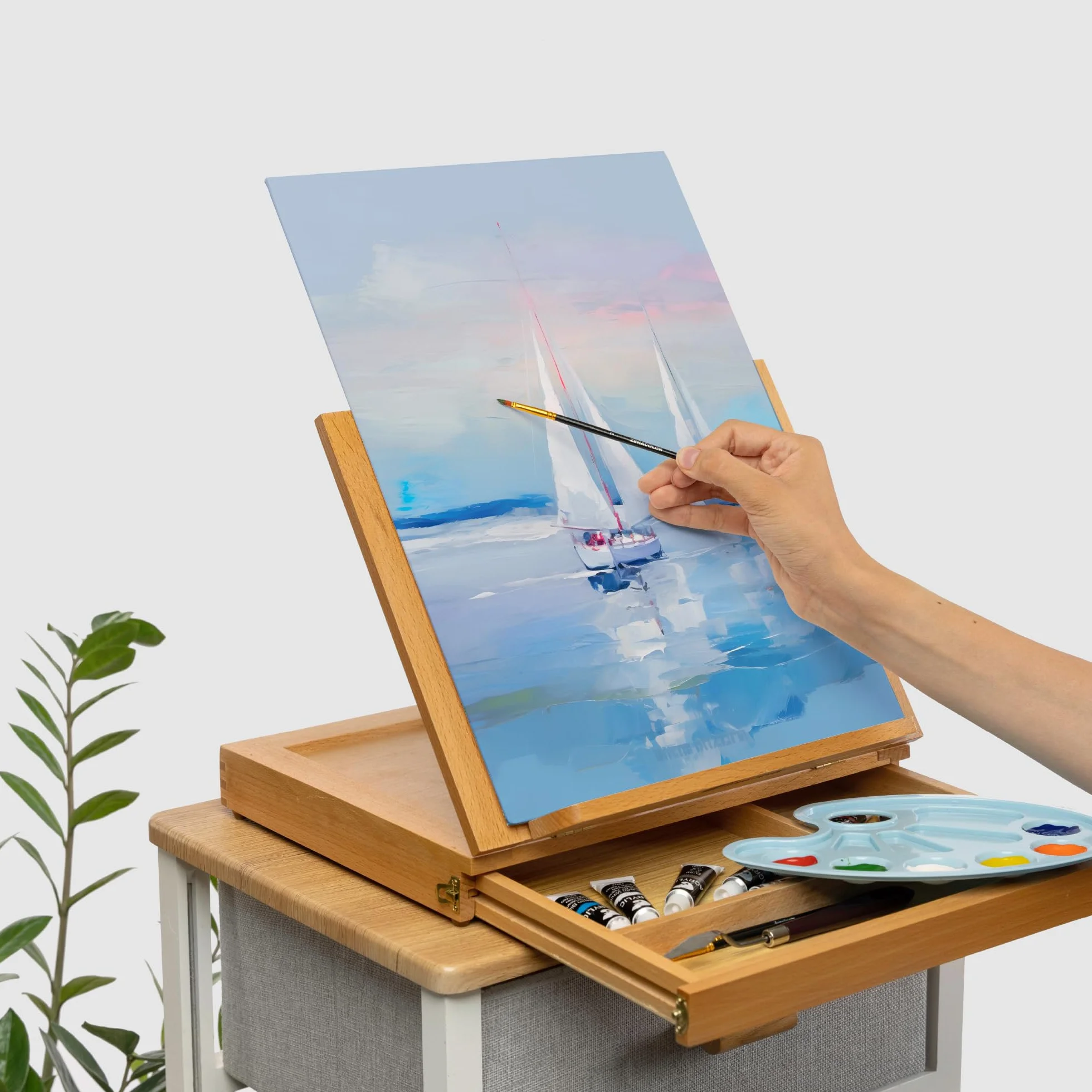 Zenacolor Set di 28 Tele per Dipingere Multidimensionale 100% Cotone 13x18 20x25 24x20 30x40