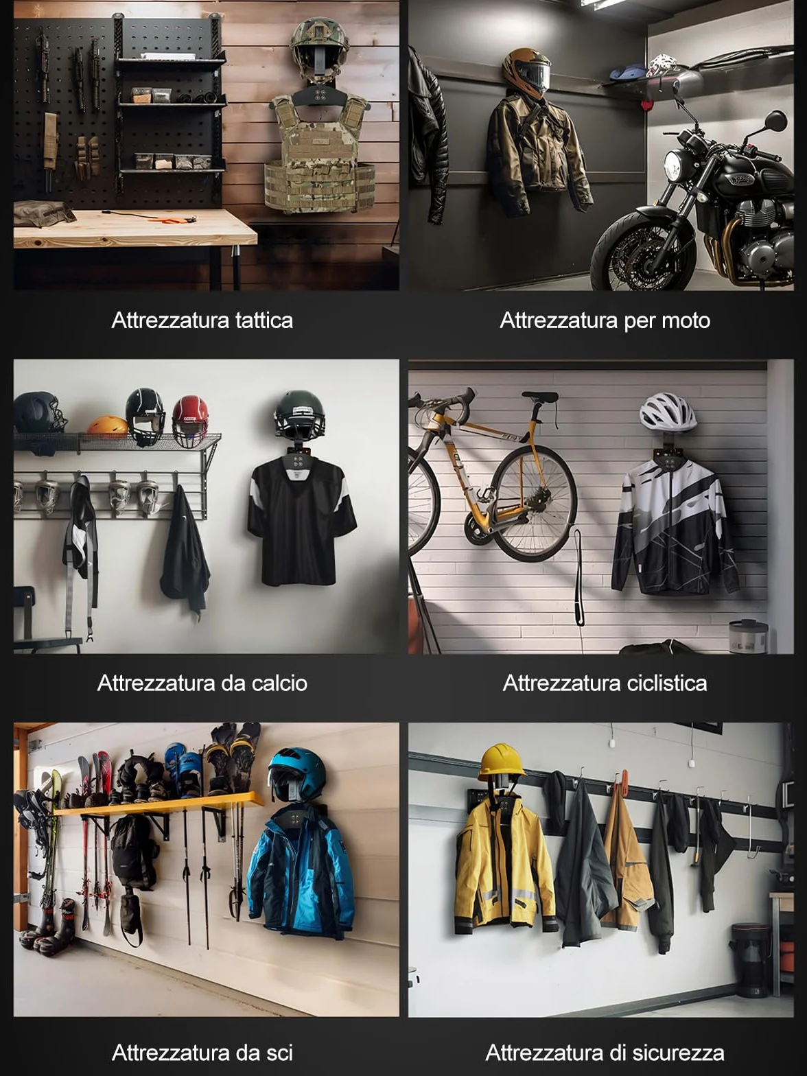 OneTigris Porta Casco Moto Muro per Gilet Tattico, Supporto per Casco e Piastra