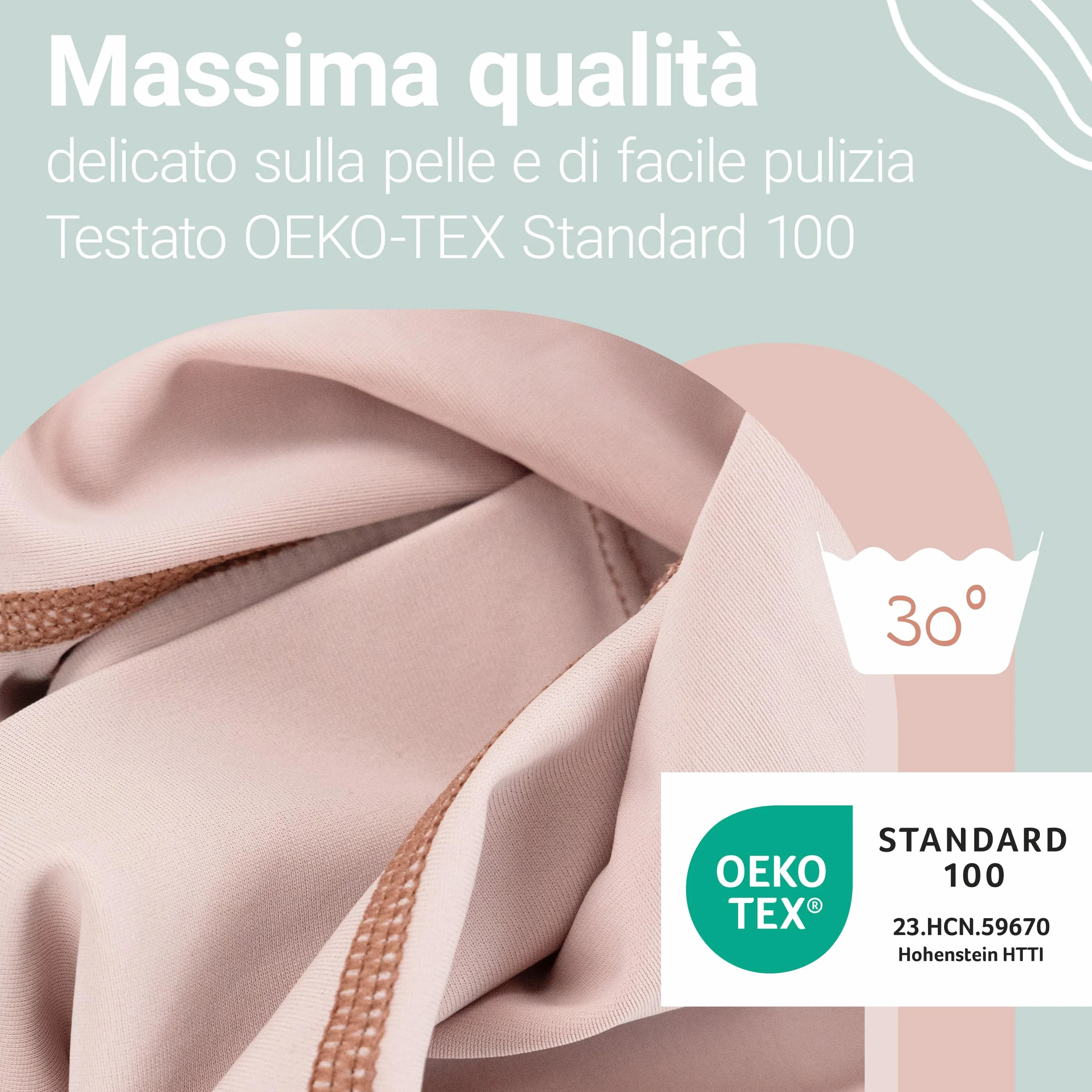 LaLoona Maglia Mare Protezione UV Neonato Manica Lunga con UPF 80+ Costume Bagno Asciugatura Rapida Oeko-Tex Standard 100