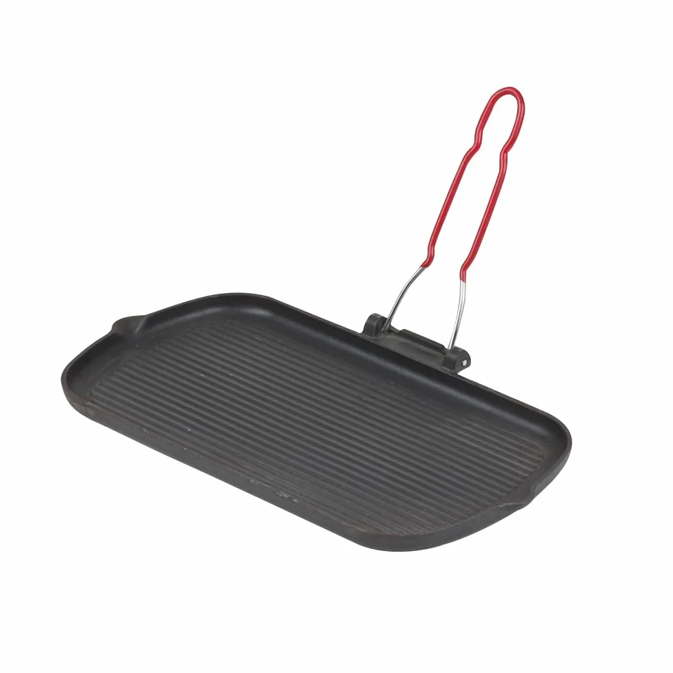 Invicta Griglia Rettangolare, Alluminio pressofuso, Nero, 37x22