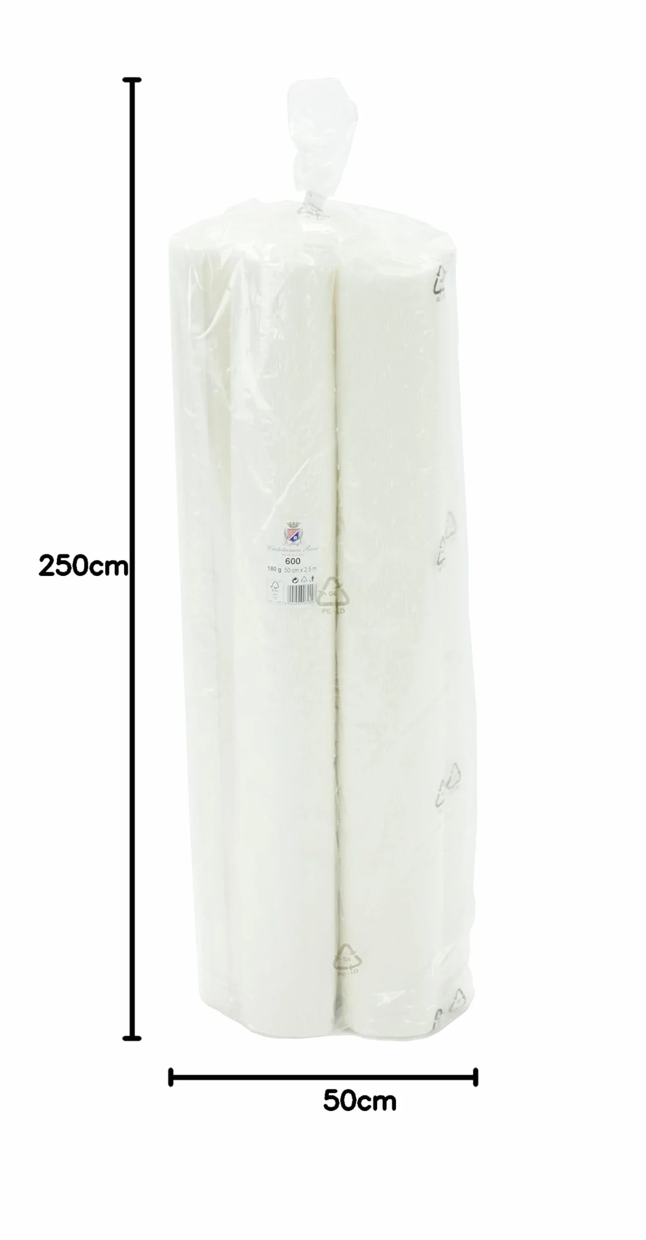 C R Cartotecnica Rossi Carta Crespata 180g Bianco N.600 5 Rotoli