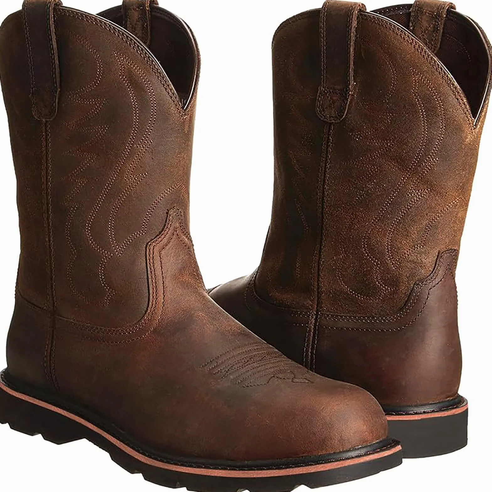 Stivali Da Equitazione Western Uomo Donna 38-48 Punta Rotonda Antiscivolo Traspirante