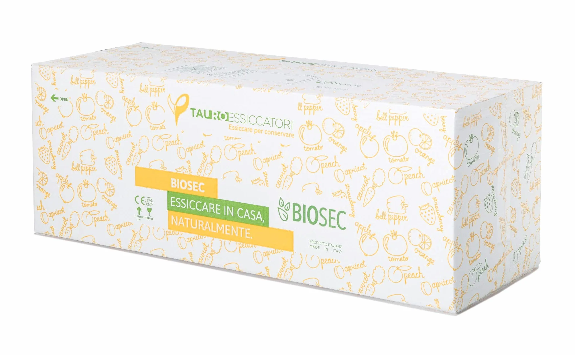 Tauro Essiccatori, Essiccatore alimentare Domus B10 a flusso orizzontale con 10 cestelli in materiale plastico, potenza 550W essicca fino a 6 Kg. Prodotto 100% Made in Italy