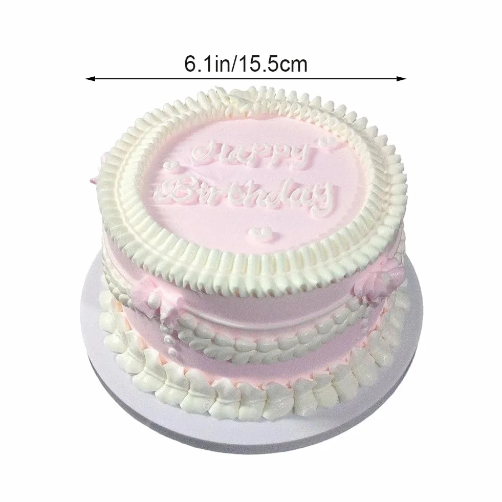 Modello Torta Artificiale 6 Pollici Finta Realistica Crema Fragole Decorazione Casa