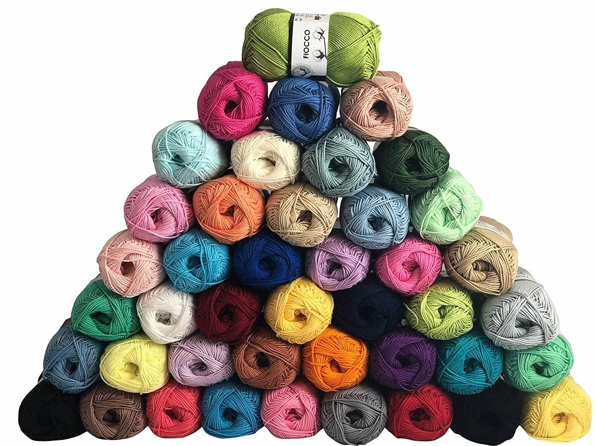 Filato di Cotone Fiocco Azzurro 250gr TreSfere Uncinetto Maglia Ferri