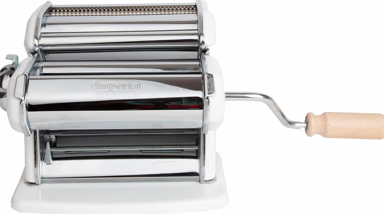 Imperia IPASTA Classica Macchina per la pasta in acciaio Made in Italy sfogliatrice manuale bianco