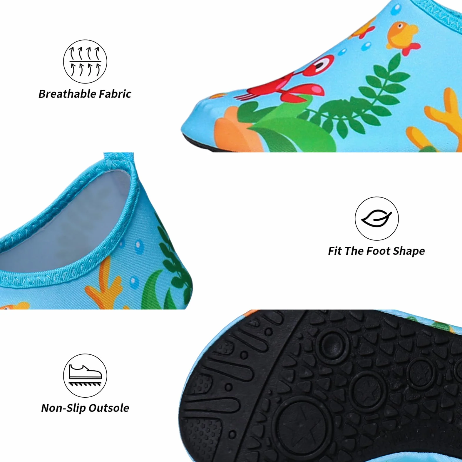 Scarpe da Nuoto Antiscivolo per Bambini Bambina Spiaggia Piscina Surf