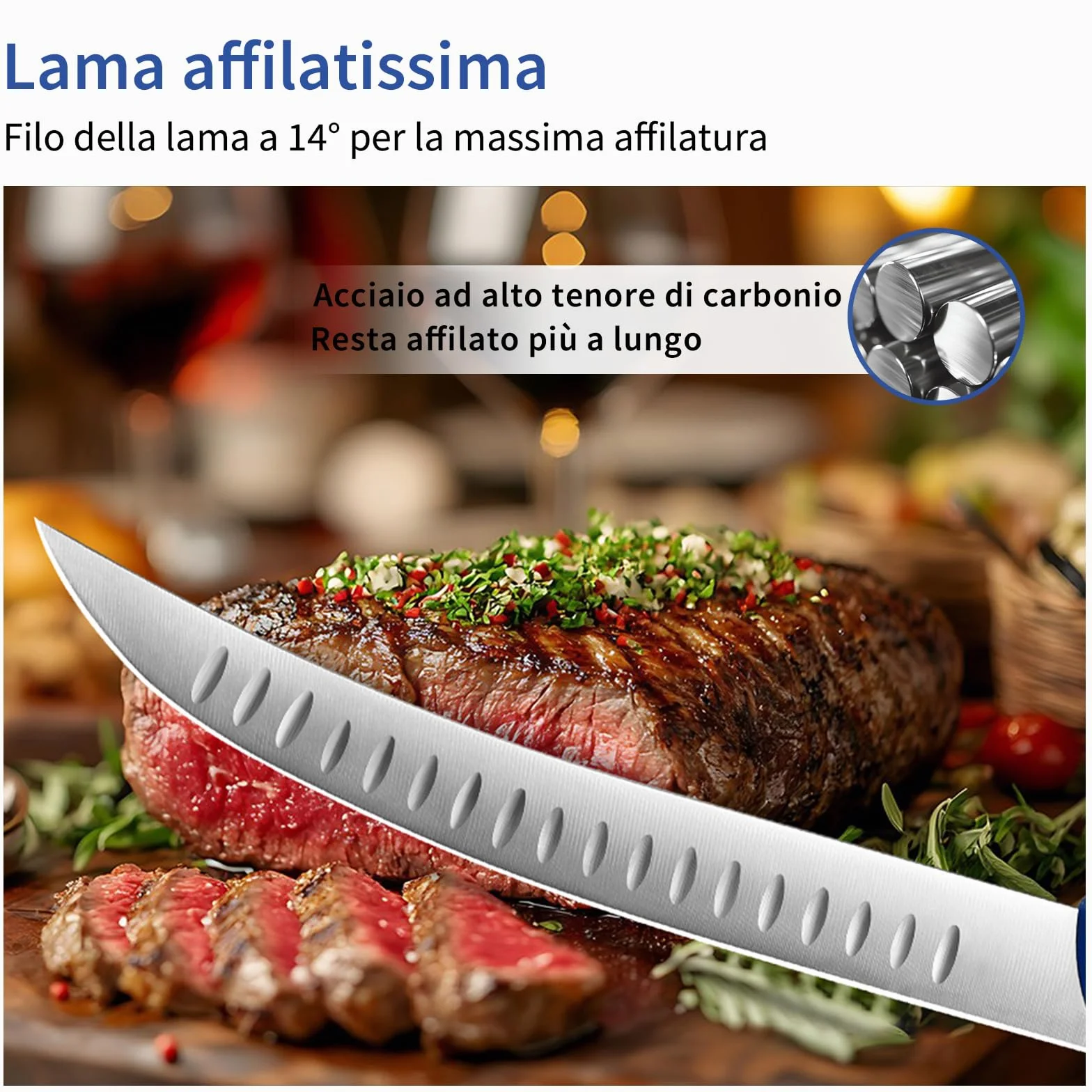 Plys Coltelli Macellaio Professionali per Sfilettare Pesce: 26cm Coltelli Carne Prosciutto Crudo Coltelli Cucina