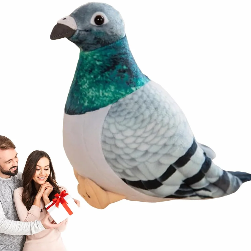 Bambola Piccione Simulazione,Bambola di Peluche a Forma di Piccione, Bambola Decorativa Realistica,Regalo di Compleanno per Adulti e 16+Adolescenti,Divertente Decorazione per la Camera,20cm