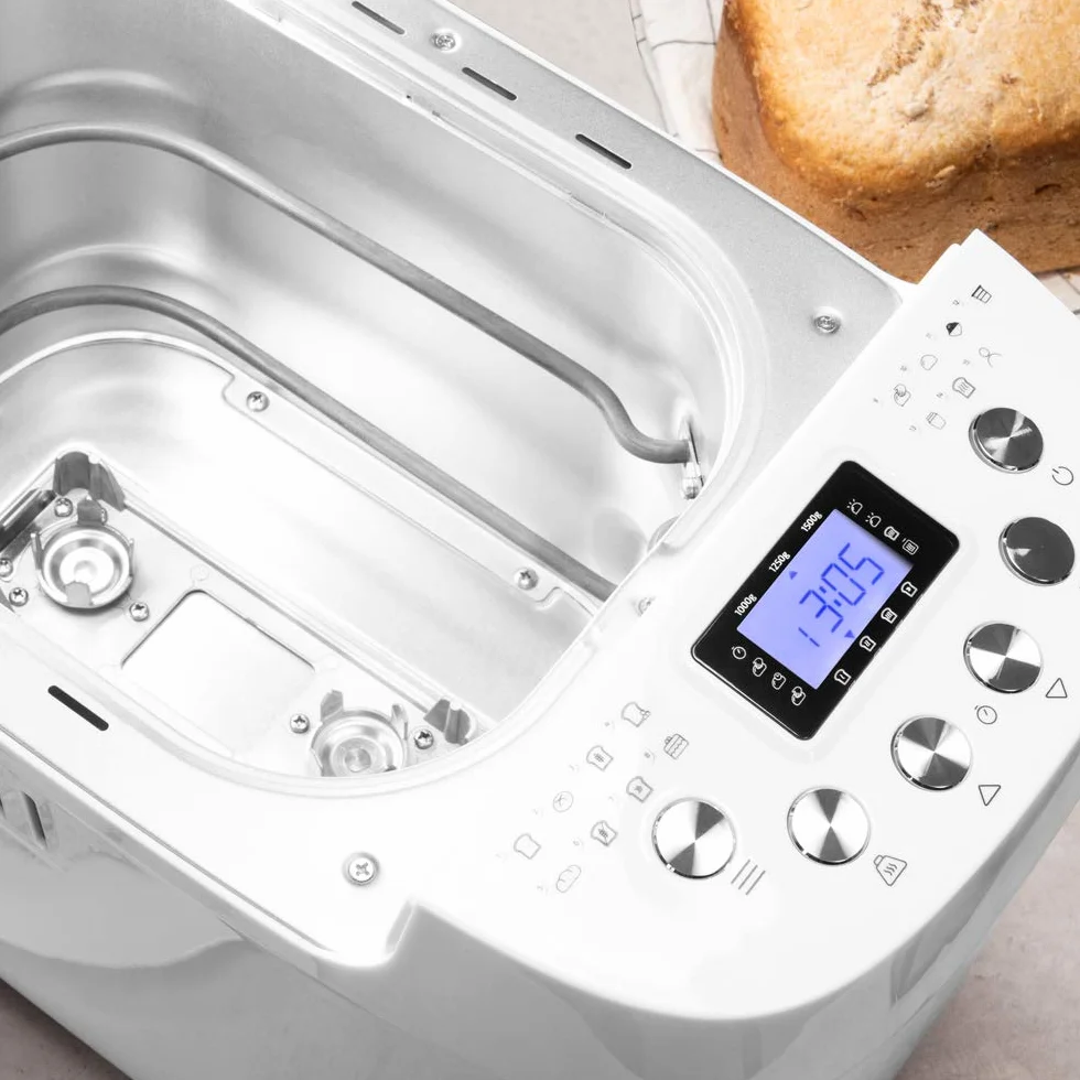 Cecotec Macchina per il Pane Programmi Automatici Bread&Co 1500 Perfectcook. 850 W, 1,5Kg, 15 programmi, 2 resistori, Programmabile 15ore, lavabile lavastoviglie, 3 Livelli di Tostatura, Display LCD