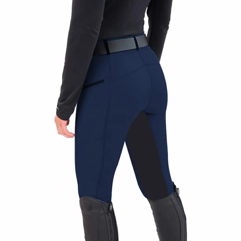 Pantaloni da Equitazione in Poliestere Blu Scuro XXL