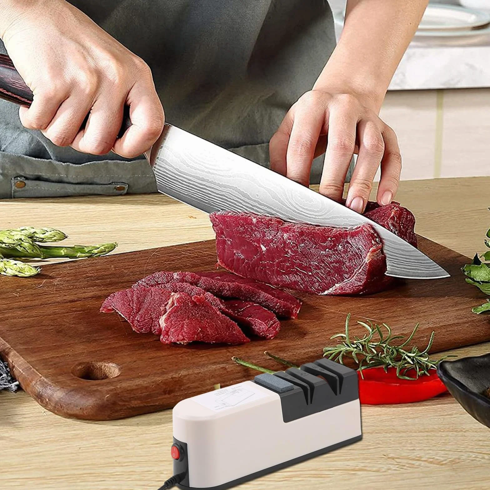 Affilacoltelli Elettrici 3 in 1 Professionale Diamanti per Cucina