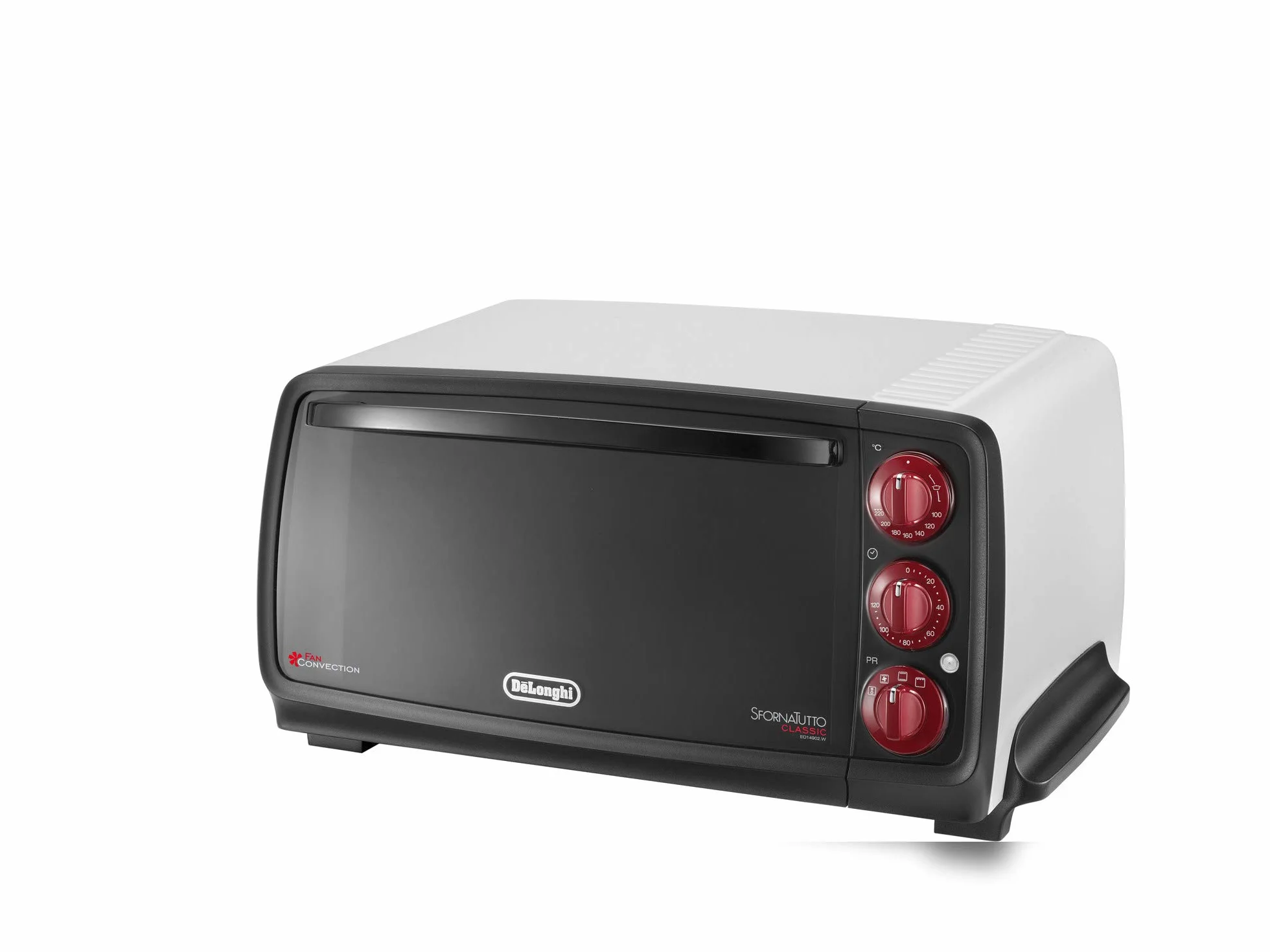 De'Longhi EO14902.W Sfornatutto Forno elettrico 14L, 5 funkcji, termostat, timer, czarno-biały 52x41x26cm