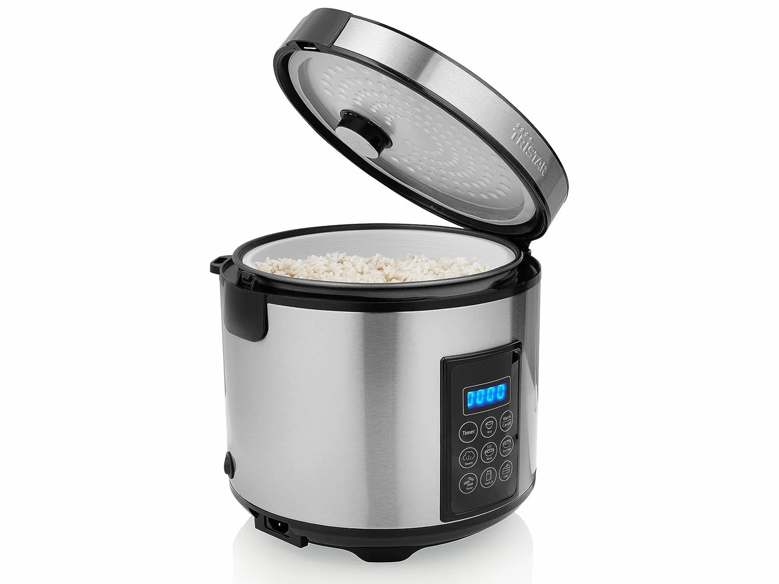 Tristar Cuociriso E Vaporiera XL 2,2 L 7 Programmi Pannello Digitale Timer BPA Free RK-6138