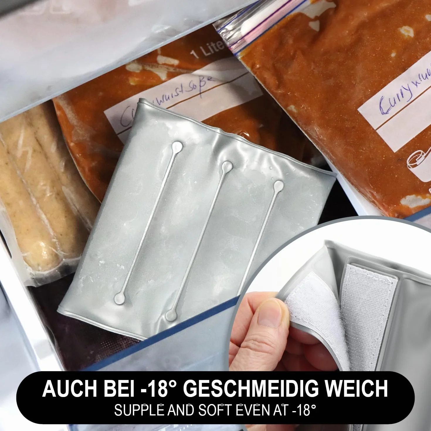 COM-FOUR 2x refrigeratore per bottiglie da viaggio manicotto refrigerante per vino sgancio rapido birra bevande analcoliche grigio