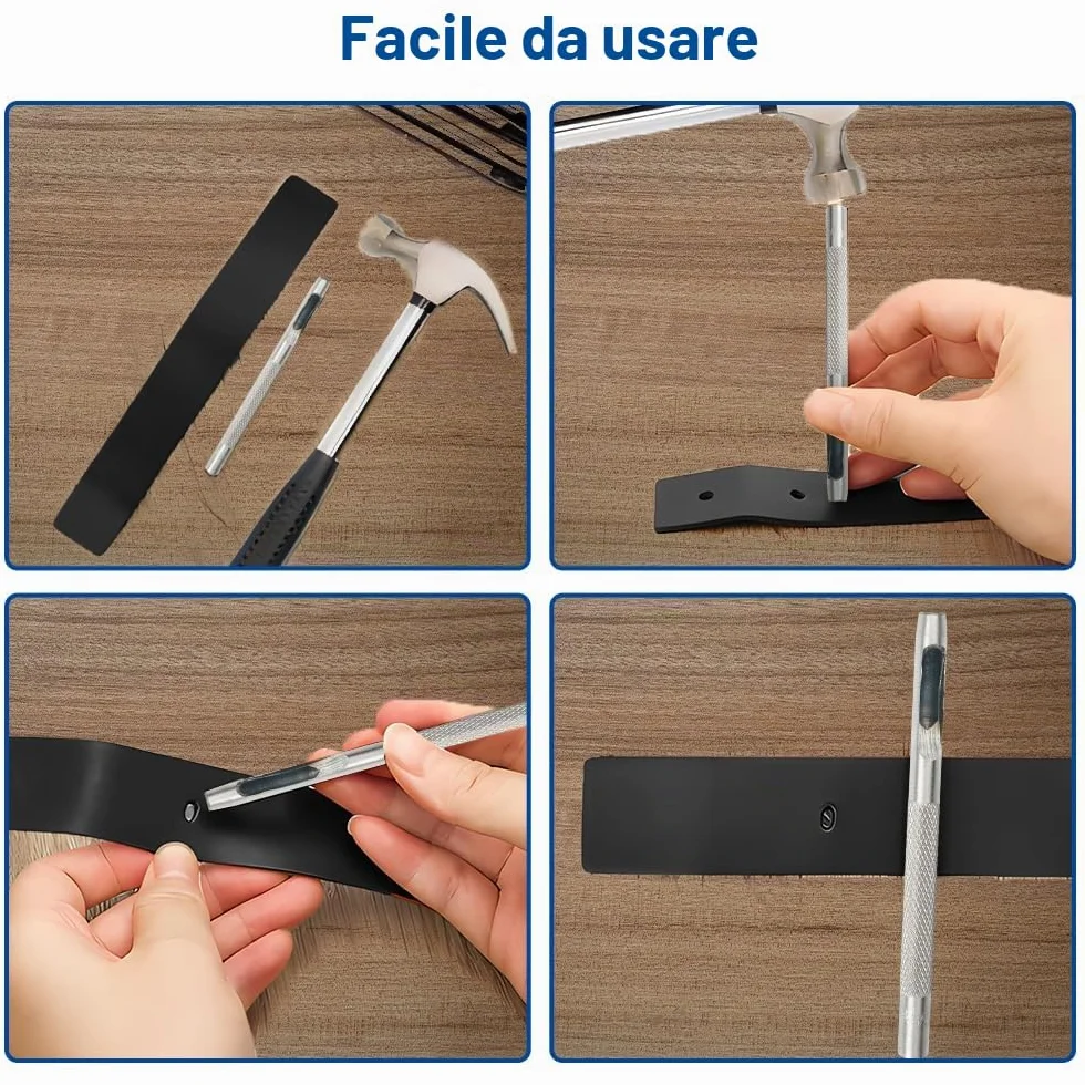 Punzoni per Cuoio, 7 Pezzi Rotondo Punzone Cavo in Acciaio Set, 5mm-11mm Fustelle per Cuoio, Affilato Punzone in Pelle, Punzoni per Bucare Cuoio, per Gomma Cartone Plastica Artigianato Tessuto