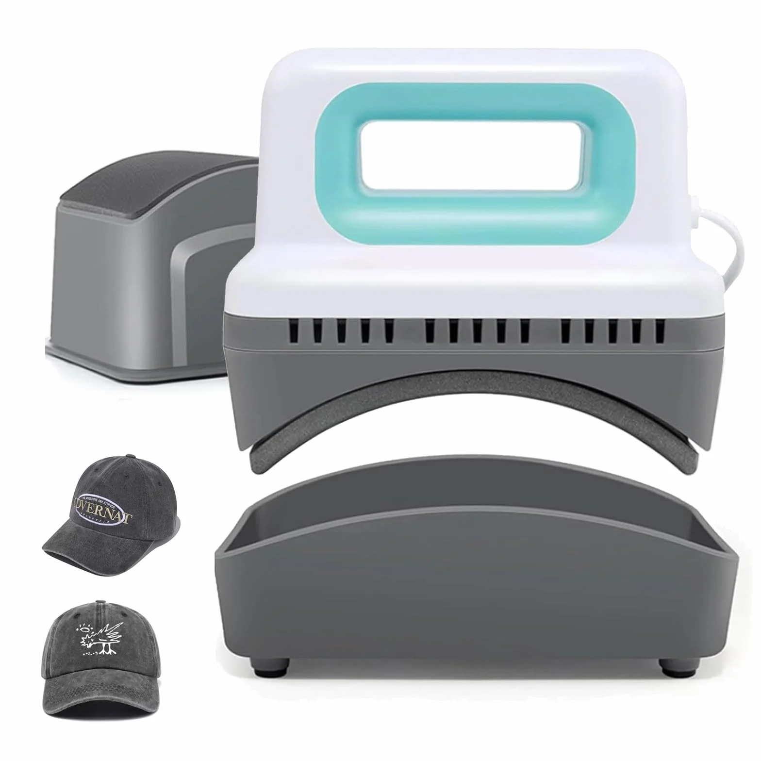 Pressa a Caldo Mini, Macchina per Pressatura Cappelli 4 Livelli Riscaldamento Macchina per Trasferimento Termico con Base Sicurezza Isolata Curva Capace Spegnimento Automatico