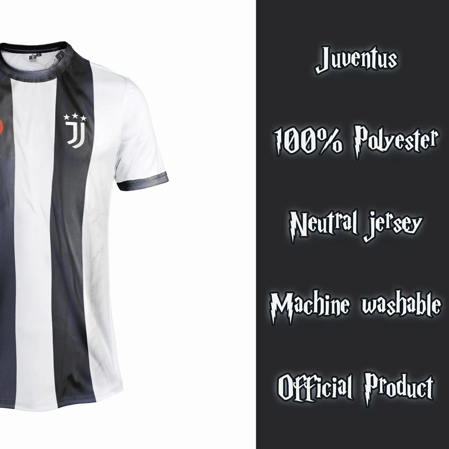 Maglia da Calcio Juventus 2024 2025. Maglia da Calcio Neutra. Replica Ufficiale.