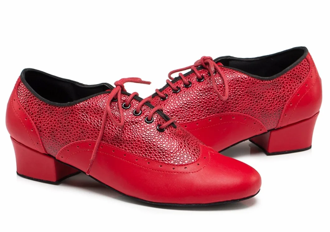 Uomo Scarpe da Ballo Pelle di Serpente Allacciato Punta Chiusa Social Dance Jazz Rumba Latino