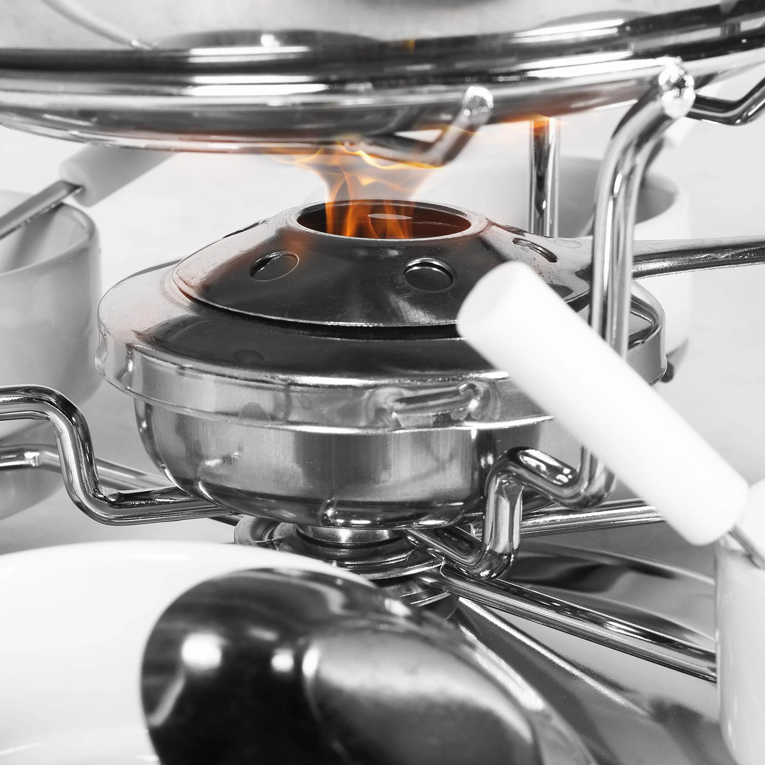 Ribelli Set Fonduta 28 Pezzi Acciaio Inox per 6 Persone