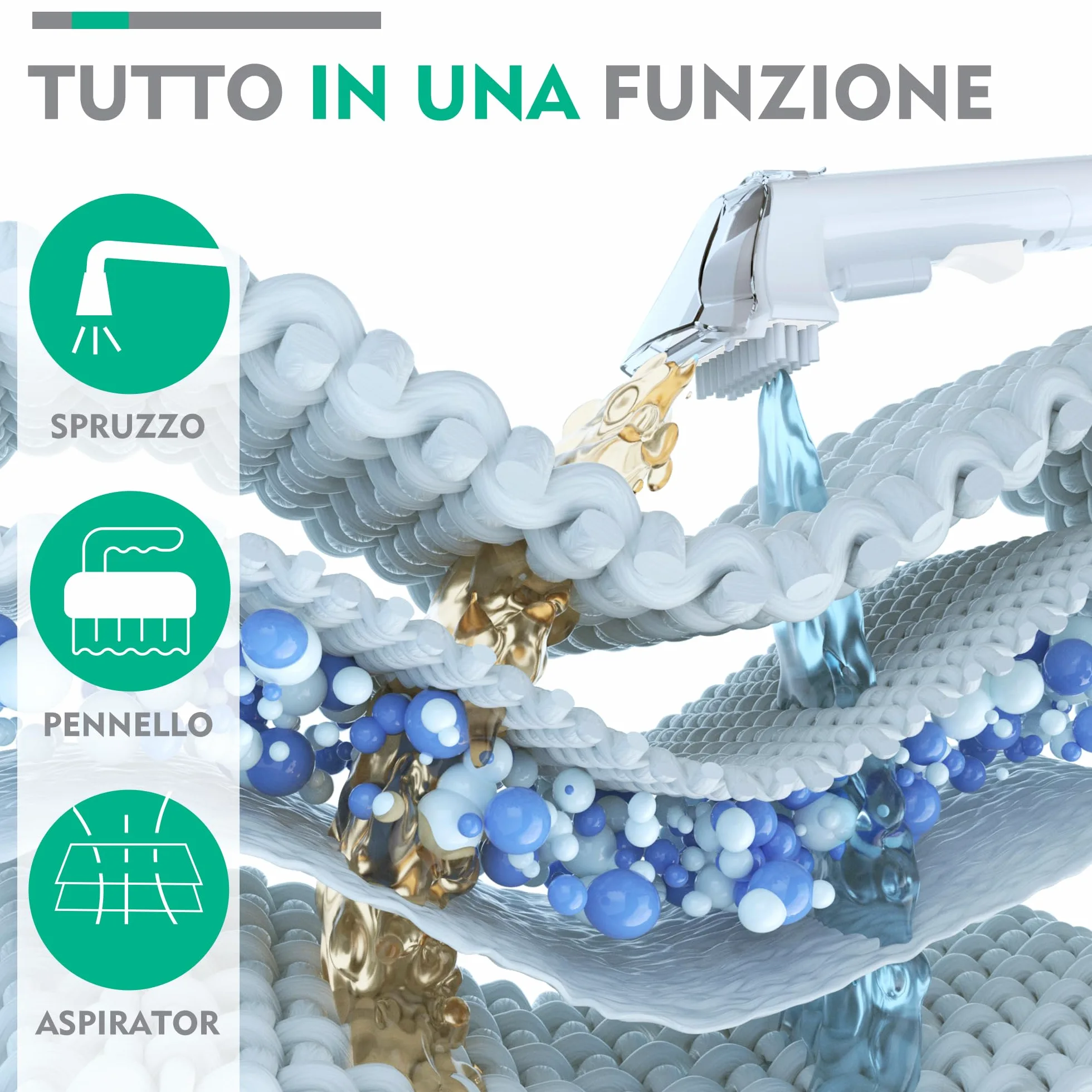 HAUSHOF StainZapper - Lavatappeti Portatile, Lava Divano ad Acqua, Lava Tappezzeria 400W, Ideale per Pulisci Scale, divano, Sedili Auto, Moquette e Tappeti, lava divani e aspira acqua