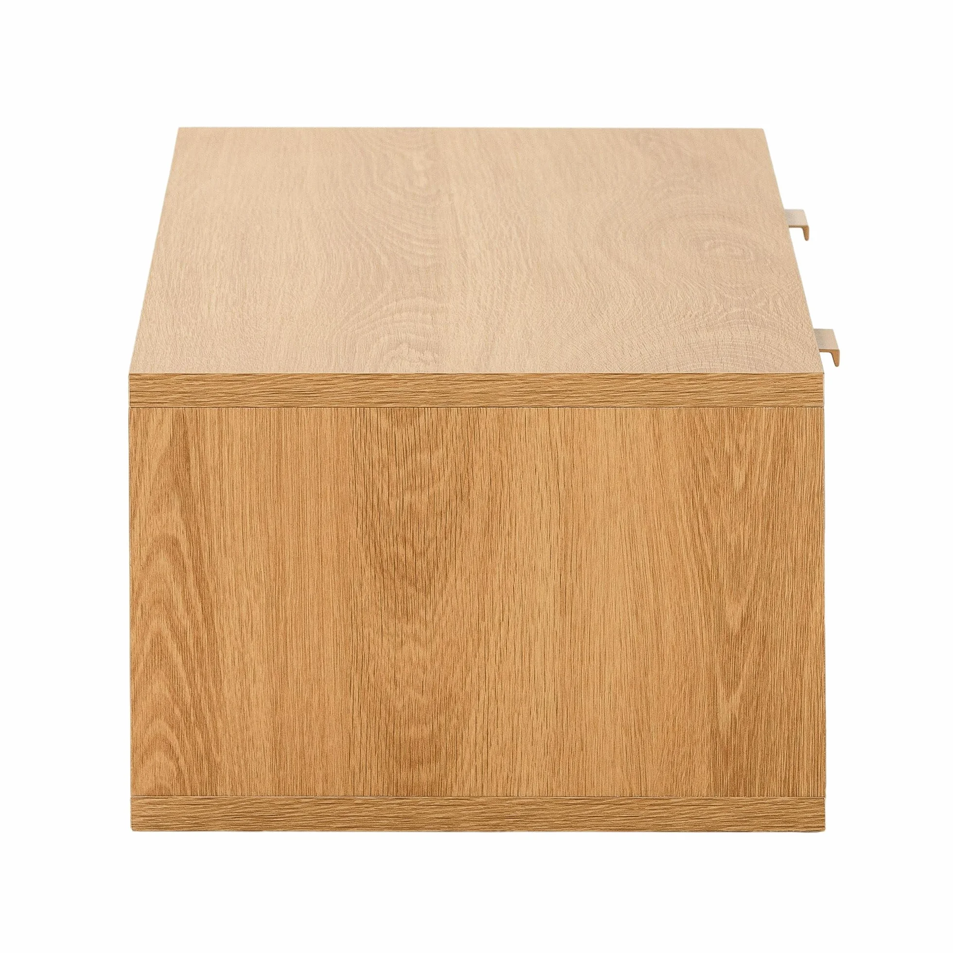 HOMN LIVING Consolle sospesa per ingresso Lluvia 2 cassetti colore Rovere, 100 cm (Larghezza) 30 cm (Profondità) 20 cm (Altezza)