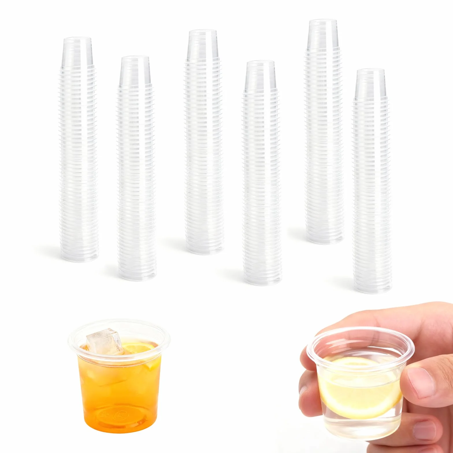 Bicchieri Plastica 300 PCS 20 ml 2 cl Riutilizzabili per Degustazioni Feste Matrimoni