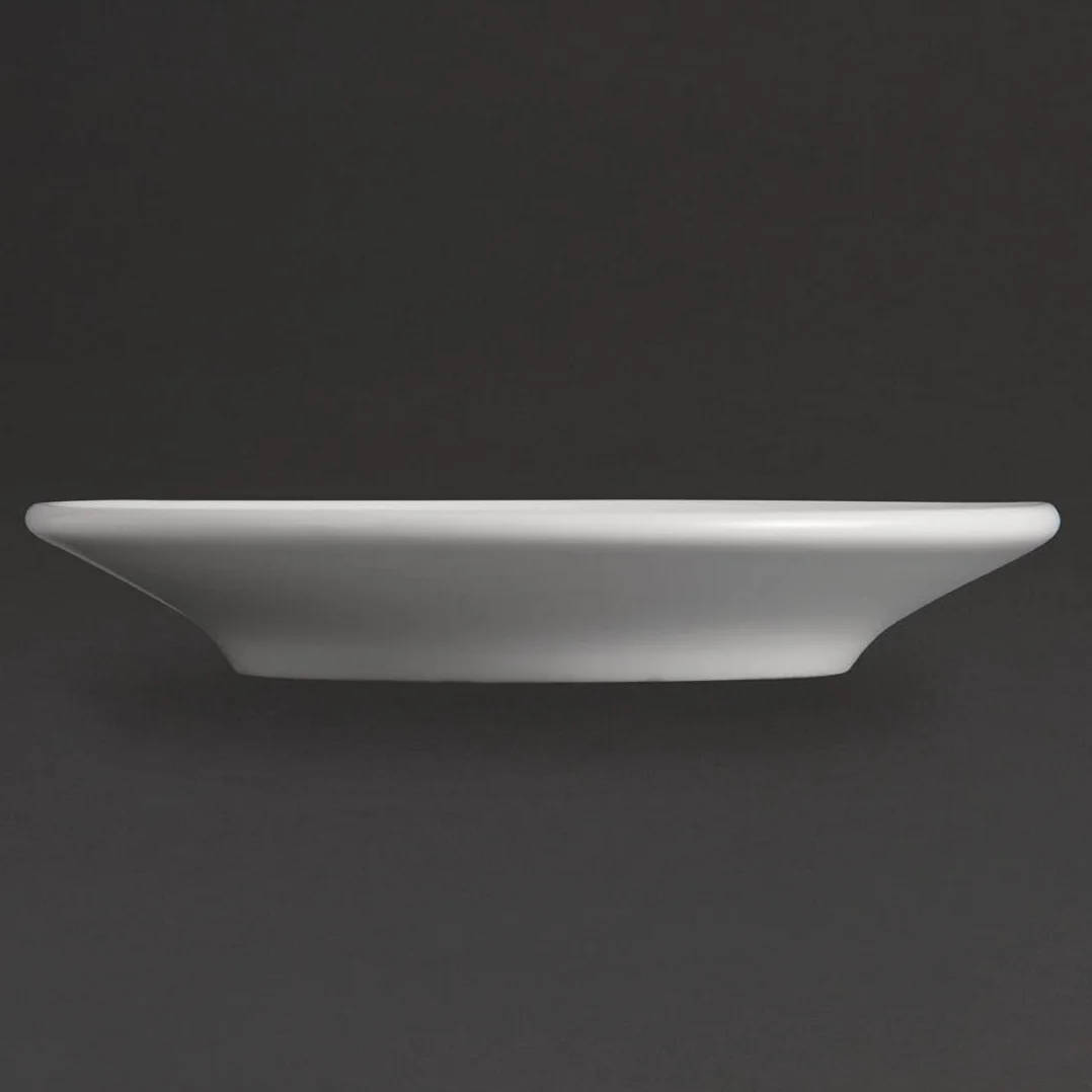 Olympia Nextday Catering Y112 tazzine e piattini, colore: bianco