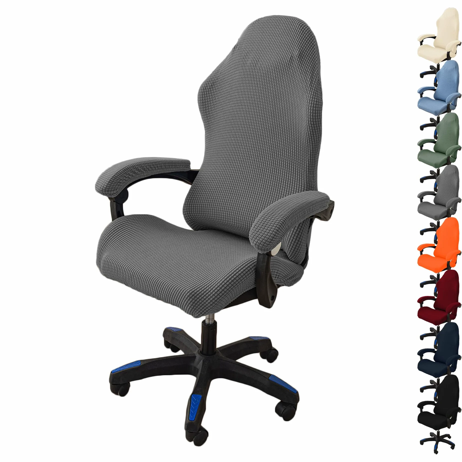 Copertura elastica per sedia da gioco, protezione elastica per sedia da ufficio, con braccioli, universale, per giochi e ufficio, 1 pezzo