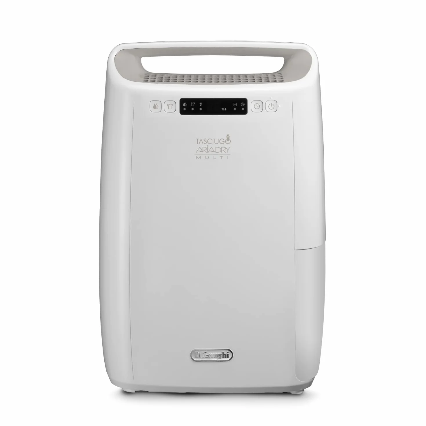 De’Longhi Tasciugo AriaDry Multi - Deumidificatore Casa Portatile, Sistema di Filtrazione a 3 Azioni, Assorbi Umidità 14L/Giorno, Asciugabiancheria, Antimuffa, Bassa Rumorosità, Bianco (DEXD214RF)