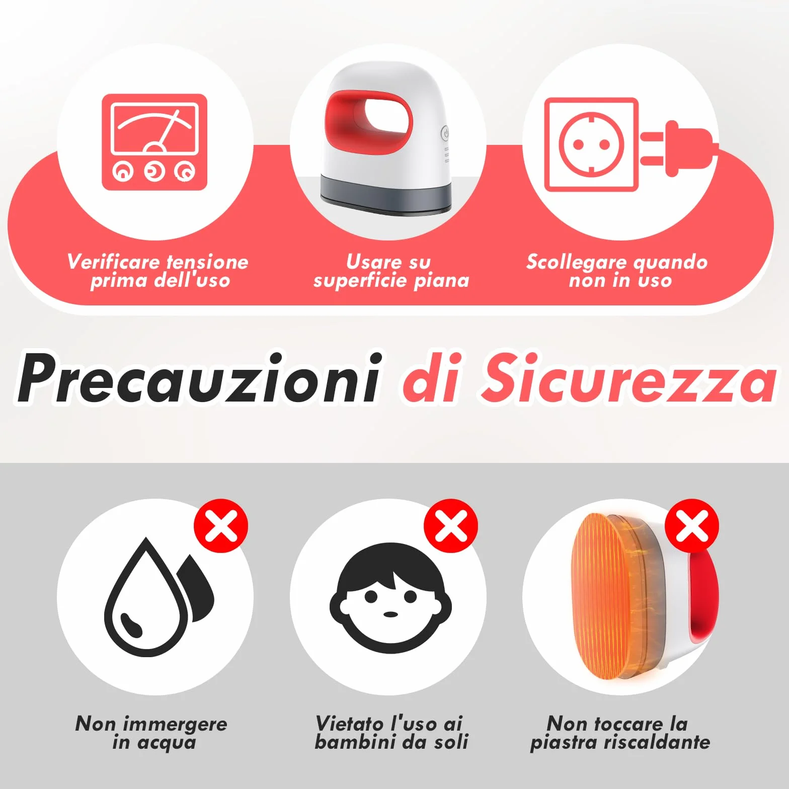 Comius Sharp Mini Pressa a Caldo, Pressa a Caldo Portatile con 3 Livelli di Temperatura, Macchina per Trasferimento Termico per Magliette, Vestiti, Borse, Cappelli (Rosso)