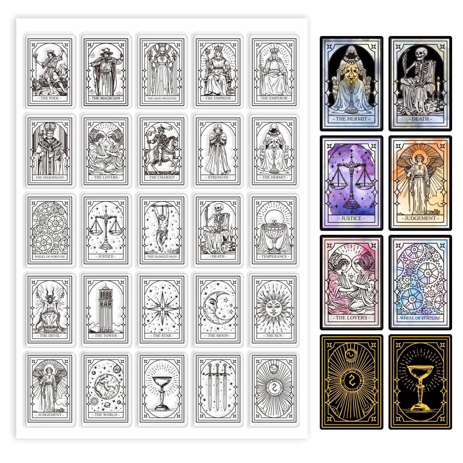GLOBLELAND Tarocchi timbri trasparenti per carte che fanno magia divinazione timbri trasparenti 14,8 x 21 cm timbri trasparenti per fai da te scrapbooking album fotografico diario decorazione