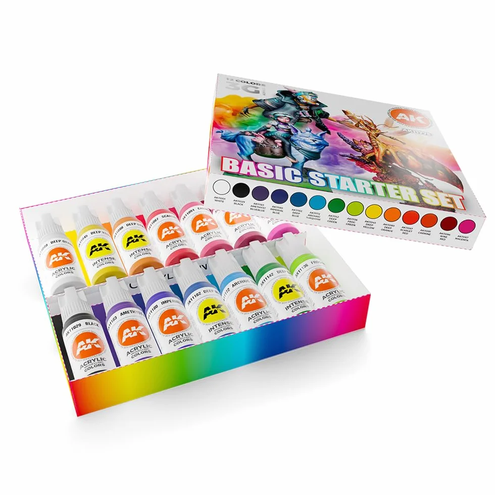 AK Acrylics 3Gen SET AK11775 BASIC STARTER SET (14x17ml)