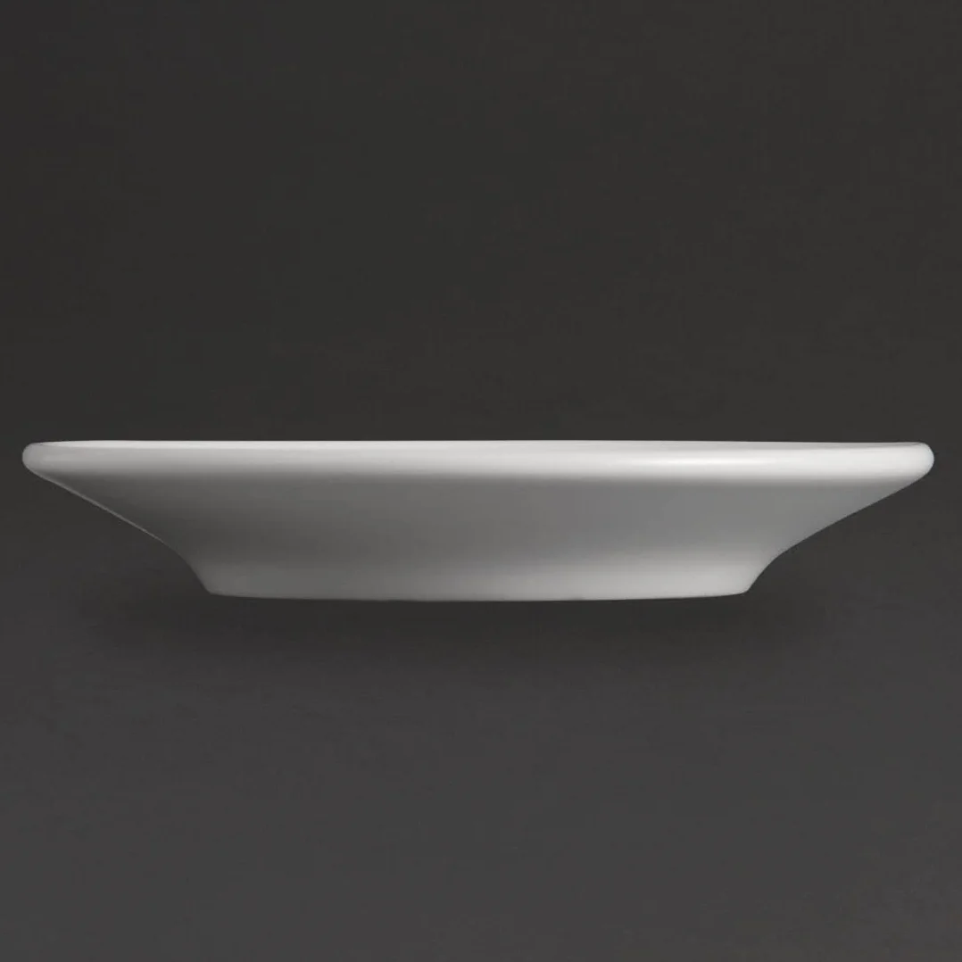 Olympia Nextday Catering Y112 tazzine e piattini, colore: bianco