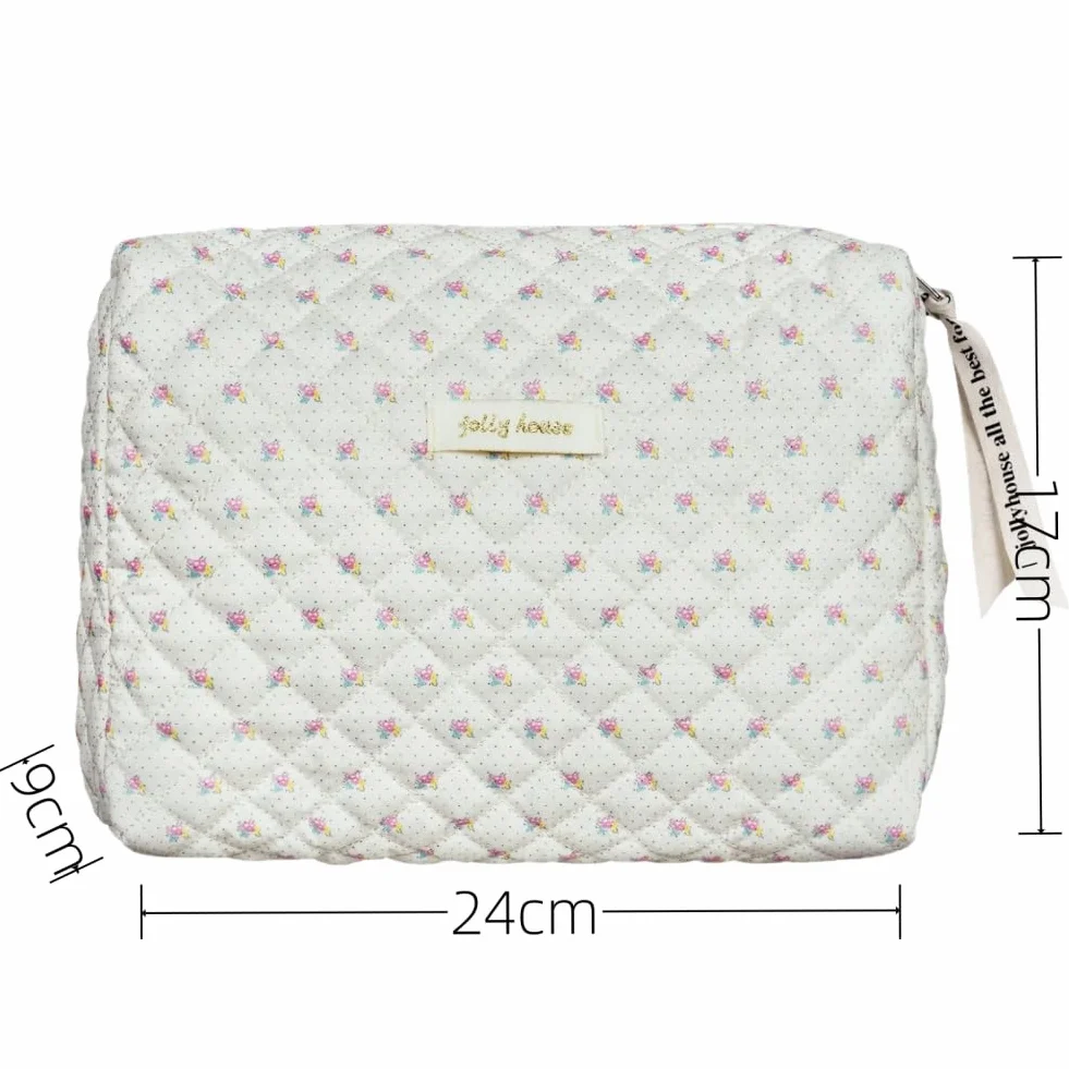 Aucuu Borsa da Toilette da Viaggio Beauty Case Floreale Trucco Organizer per Cosmetici