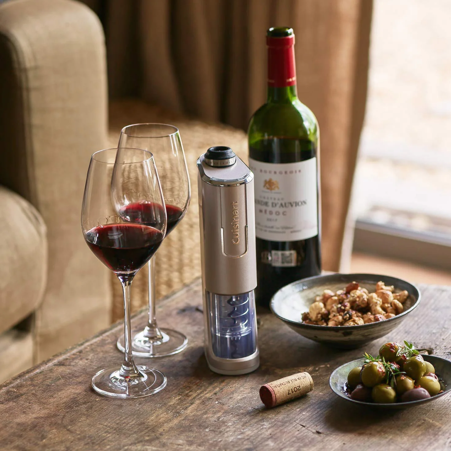 Cuisinart RWO100E Apri Vino Automatico Cordless Ricaricabile Sughero Naturale Sintetico