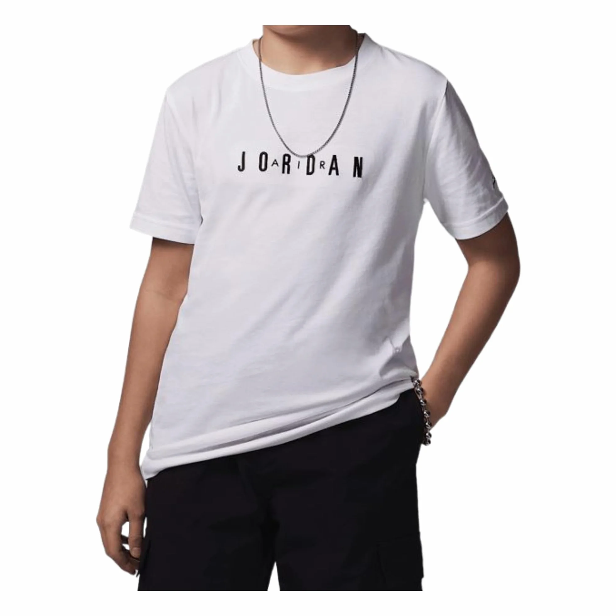 Nike Jordan Big Kids' Embroidered Logo T-Shirt Camice Medico Bambine e Ragazze