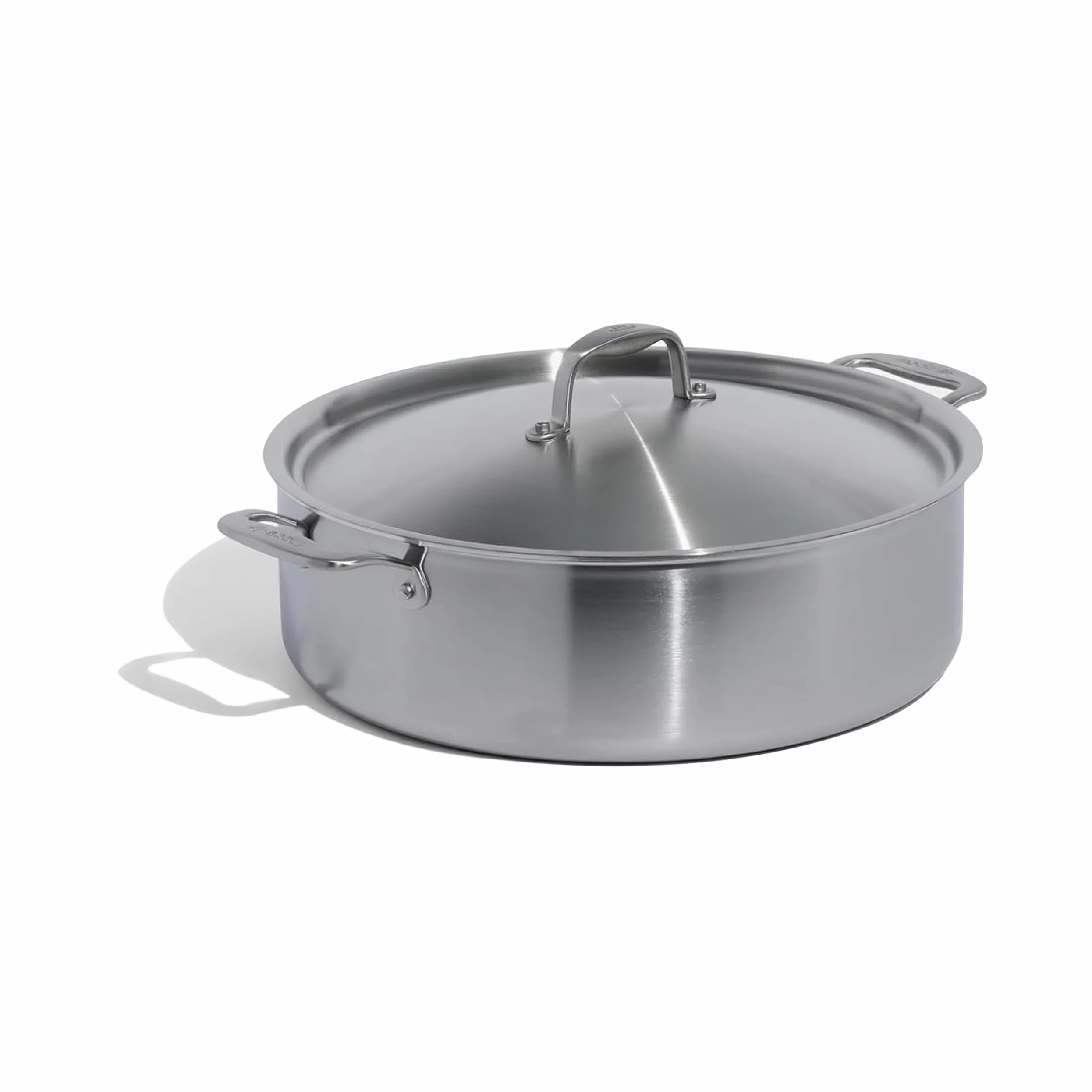 Made In Cookware - Pentola Rondeau in Acciaio Inossidabile da 10 Quarti con Coperchio - Prodotto in Italia - Rivestimento Inossidabile a 5 Strati - Pentole Professionali - Compatibile con Induzione