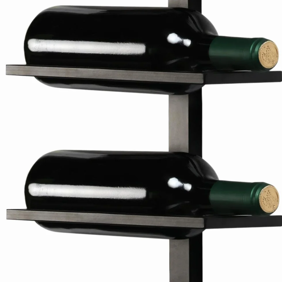Yaheetech Portabottiglie da Parete per 10 Bottiglie in Metallo 126 cm Scaffale Vini