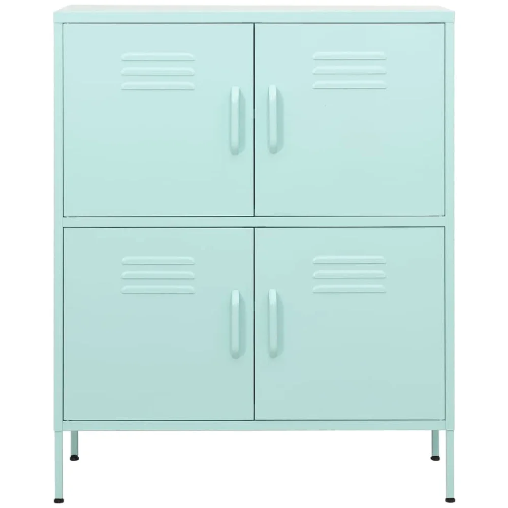 Armadio Archivio Schedario Armadio Ufficio Metallo Armadietto Menta 80x35x101,5 cm in Acciaio Per dipendenti casa ufficio scuola palestra