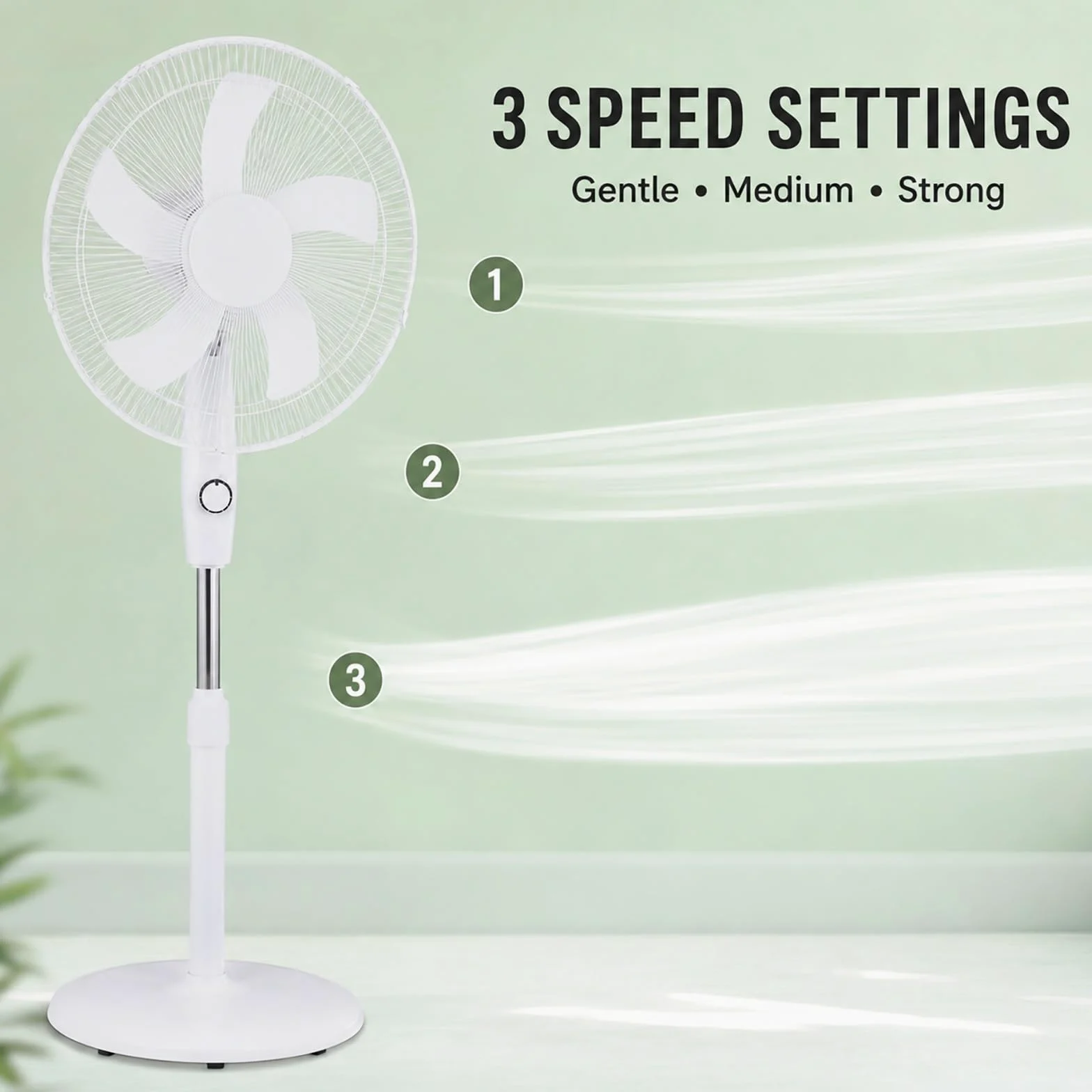 Ventilatore a Piedistallo Solare con Pannello, Ventilatore Ricaricabile | Ventilatore Oscillante a Batteria 6000mAh con 3 Velocità, Ricaricabile Ventilatore Silenzioso da Esterno