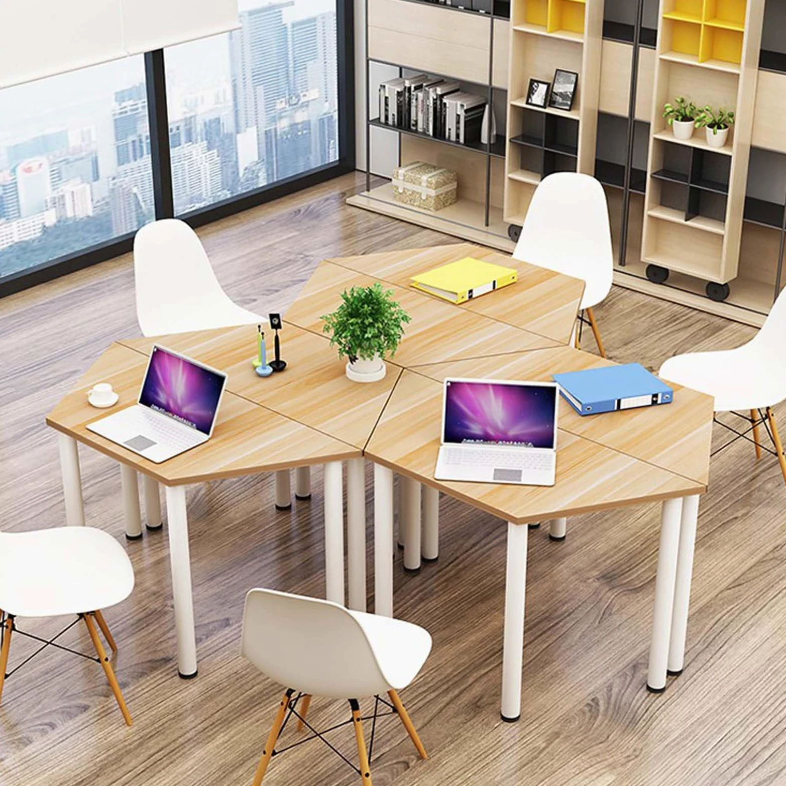 Scrivania modulare da ufficio – Scrivania da studio per studenti Scrivania per casa ufficio postazione di lavoro di gruppo Scrivania per computer per apprendimento e aula Design versatile e