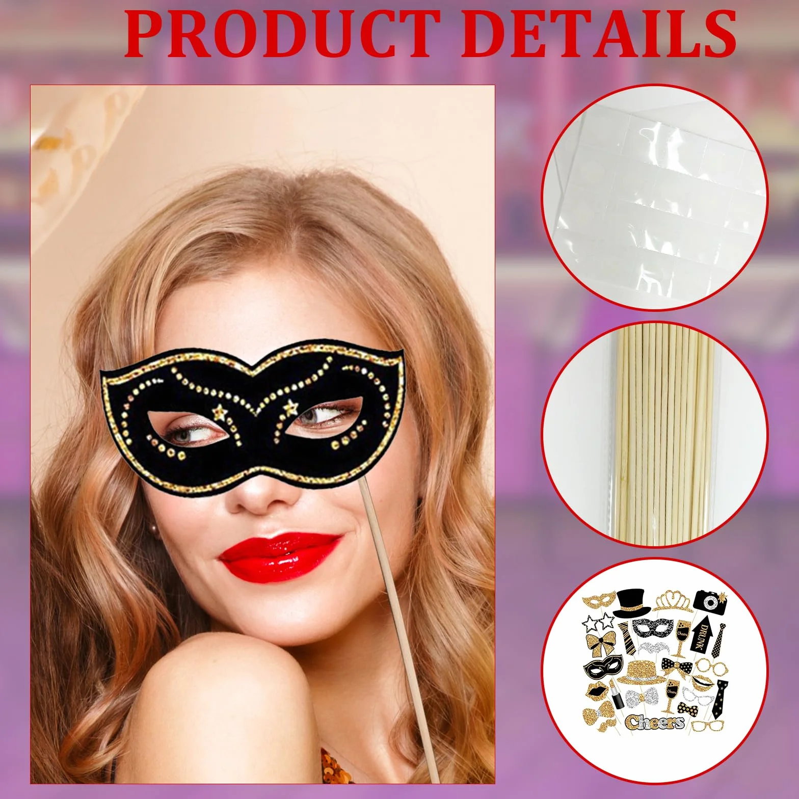 71 pezzi decorazione per feste, accessori per foto, cappelli, parrucche, matrimoni, Halloween, Natale, compleanno