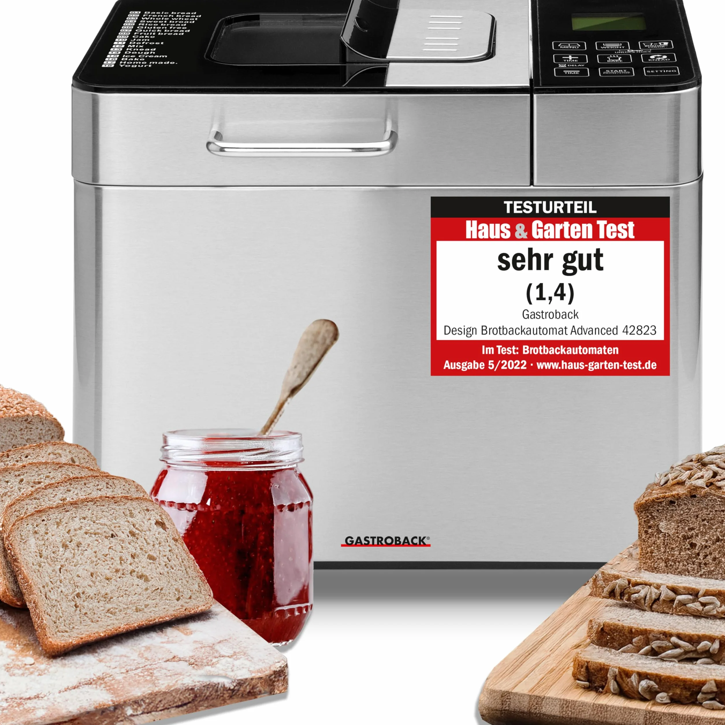 Gastroback 42823 Nero, Metallico 500W macchina per il pane