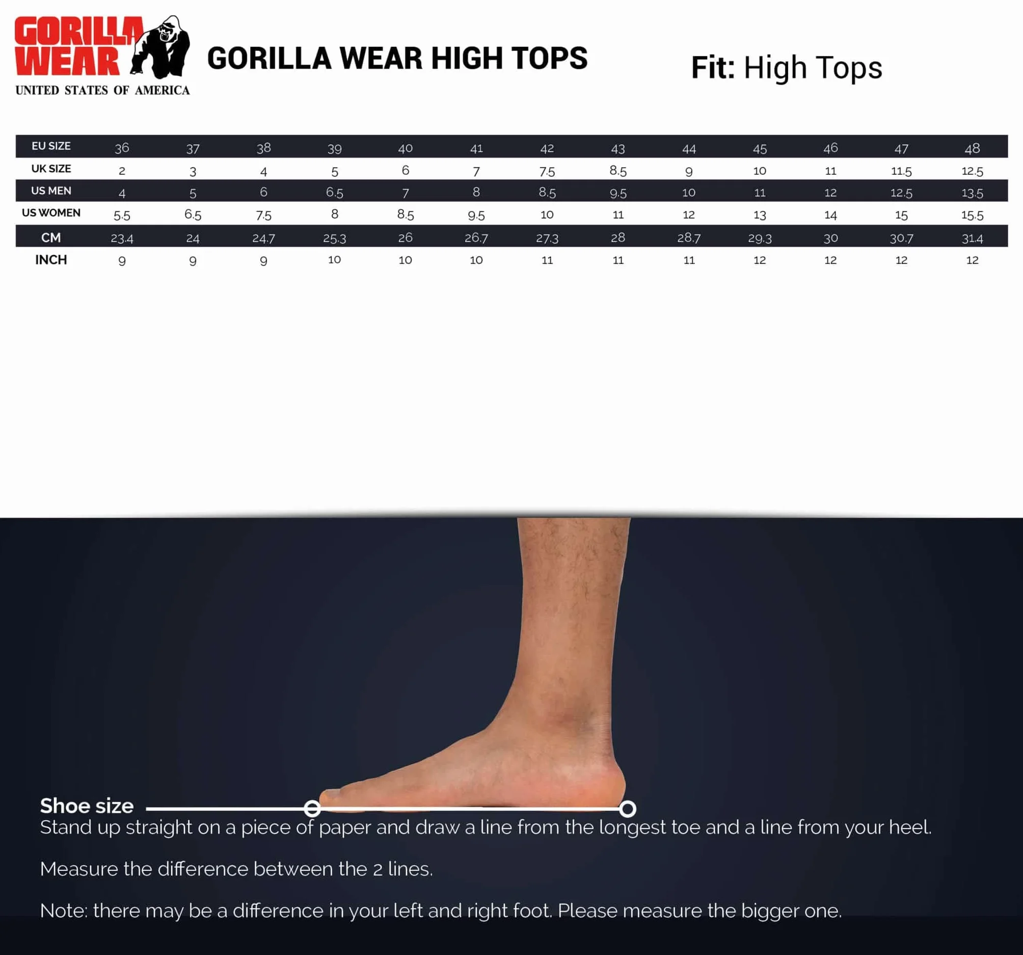 GORILLA WEAR High Tops Red