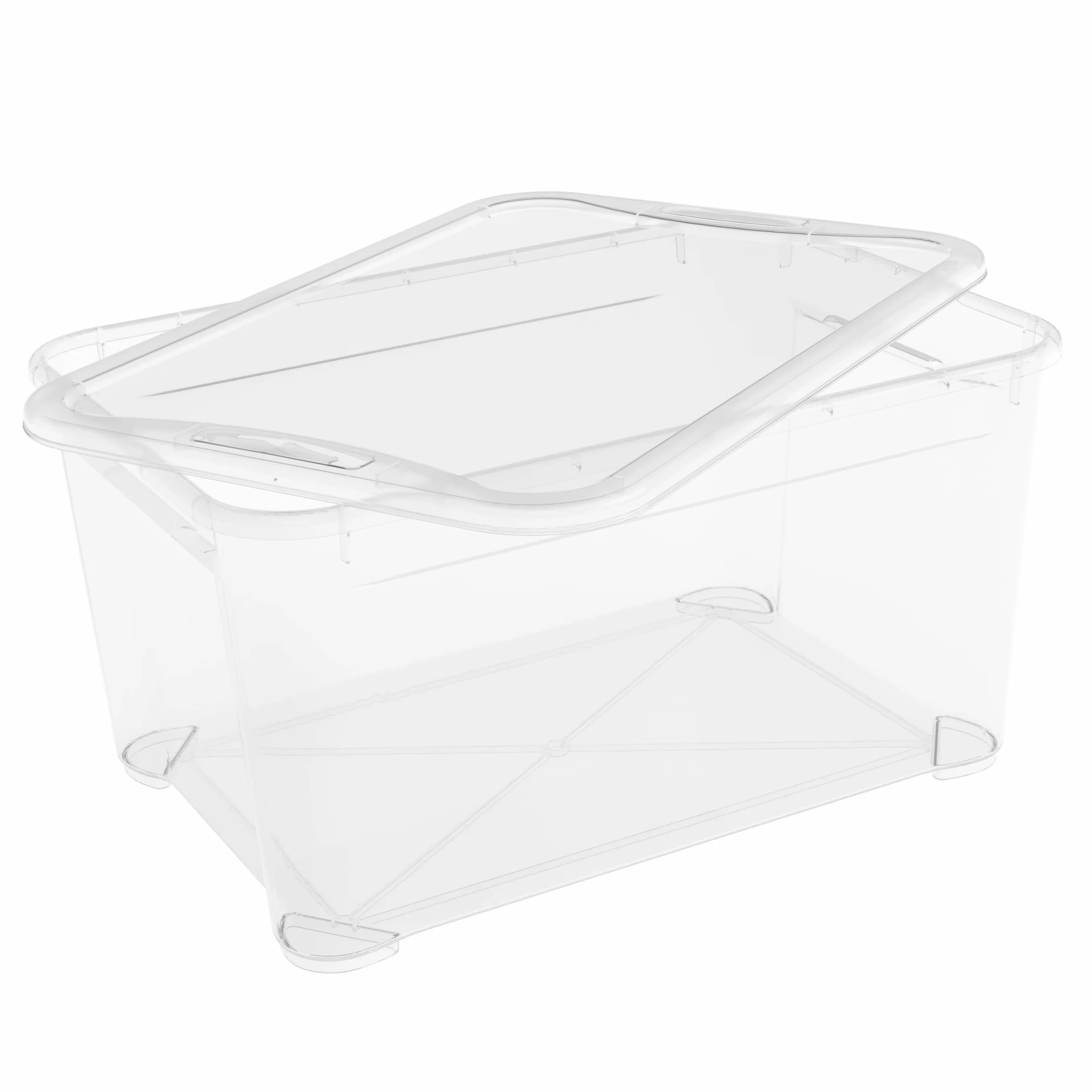 Keter T Box L 5 Set Contenitori in Plastica Trasparenti 47 L 55x39x28H cm